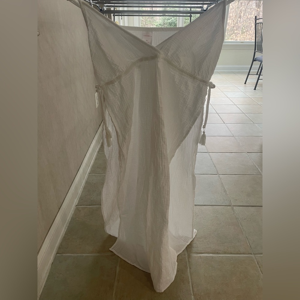 white cover up dress